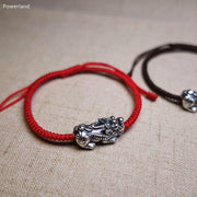 Evergreen Beauty & Health Sterling Feng Shui Pixie Lucky String Bracelet