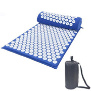 Evergreen Beauty & Health blue set with bag Acupressure Yoga Mat With Pillow
