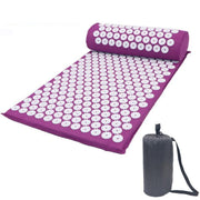 Evergreen Beauty & Health purple set with bag Acupressure Yoga Mat With Pillow