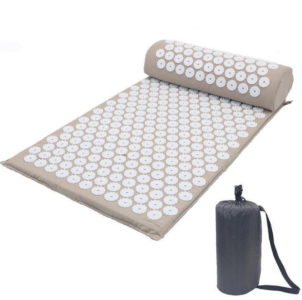 Evergreen Beauty & Health gray set with bag Acupressure Yoga Mat With Pillow