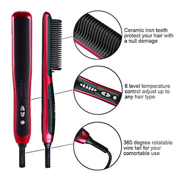 Evergreen Beauty & Health Anti-Scald Hair Straightening Comb