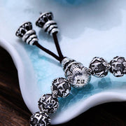 Evergreen Beauty & Health 999 Silver Tibetan Buddha Beads Bracelet