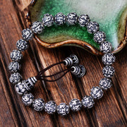 Evergreen Beauty & Health 999 Silver Tibetan Buddha Beads Bracelet