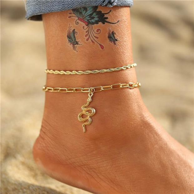 Evergreen Beauty & Health Serpent Lovely Anklets Jewelry