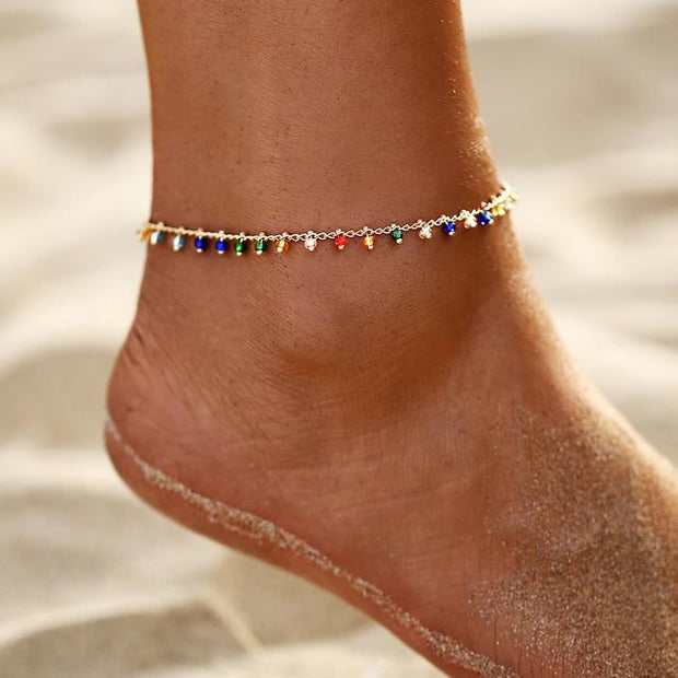 Evergreen Beauty & Health Colorful Beads Lovely Anklets Jewelry