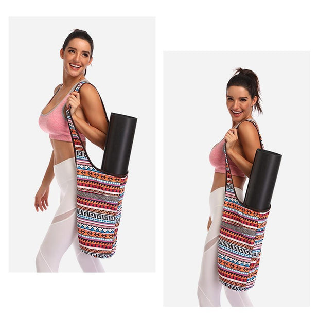 Evergreen Beauty & Health Fashion Yoga Mat Shoulder Large Capacity Zippered Pocket Bag