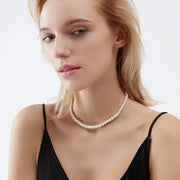 Evergreen Beauty & Health Freshwater Pearl Chokers Necklace 925 Sterling Silver
