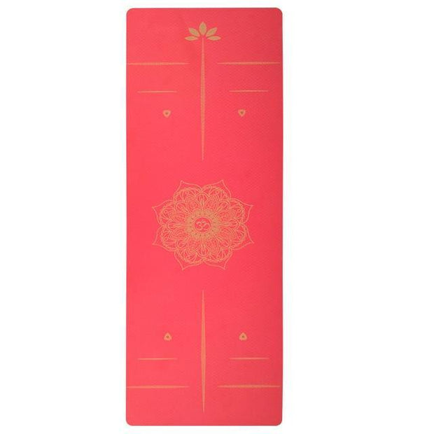 Evergreen Beauty & Health Red Mat Non-slip Hot Stamping With Position Line