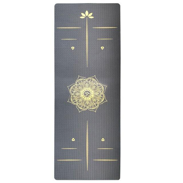 Evergreen Beauty & Health Black Mat Non-slip Hot Stamping With Position Line