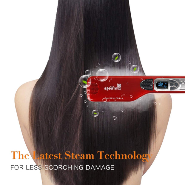 Evergreen Beauty & Health Professional Hair Straightener Steam Flat Iron and Curler