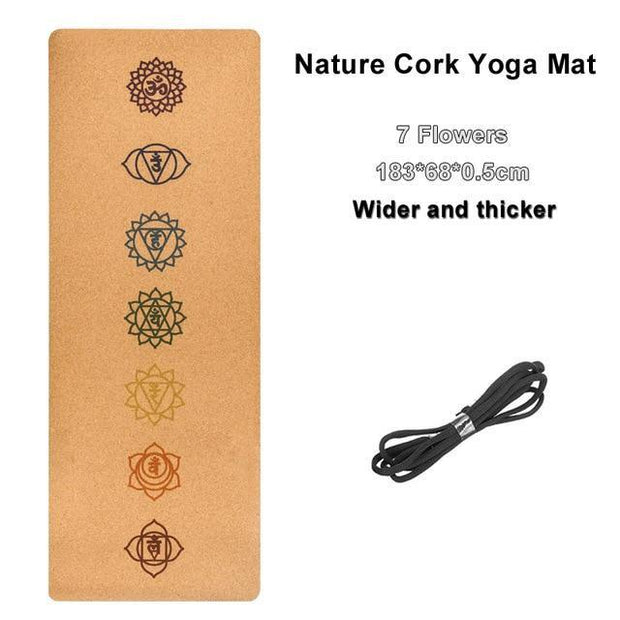 Evergreen Beauty & Health 7 Flowers Yoga Mat With Position Body Line