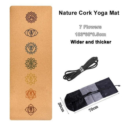 Evergreen Beauty & Health 7 Flowers with bag Yoga Mat With Position Body Line