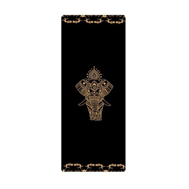 Evergreen Beauty & Health African elephant Yoga Mat With Position Line